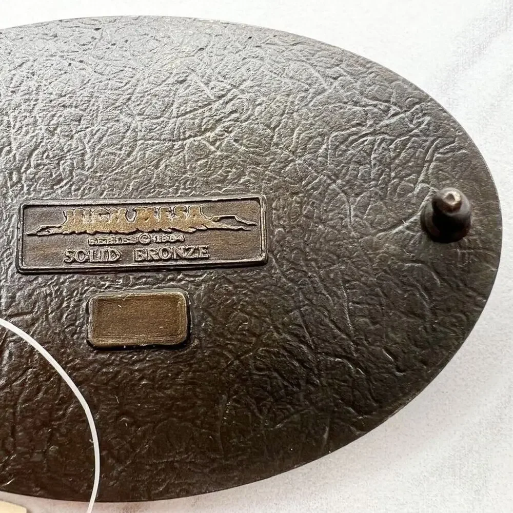 Vintage High Mesa Solid Bronze Colorado Springs Belt Buckle ✨